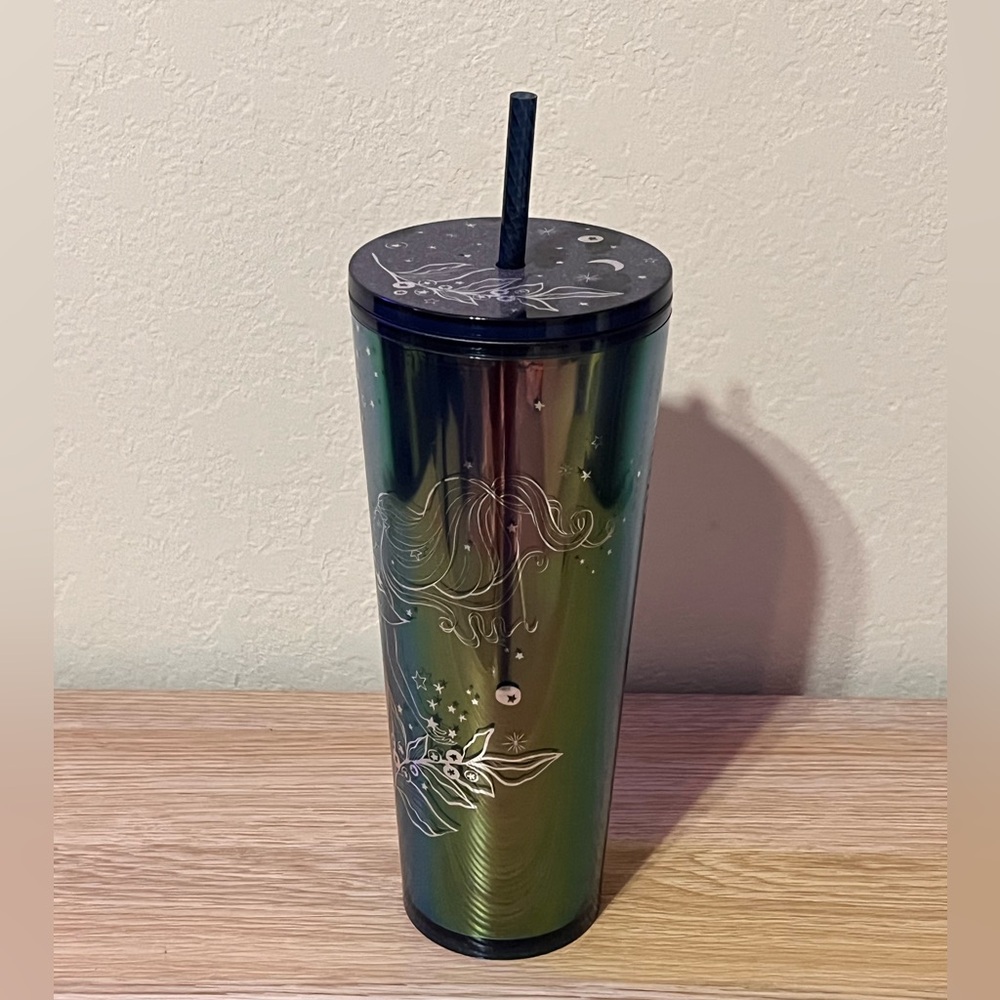 Decorating blues iridescent Starbucks cup